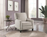 Modern Home Furniture Reclining Chair 1pc Sand-Color Textured Fabric Upholstered Nailhead Trim Solid B011P190690