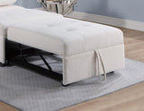 Contemporary White Color Sleeper Sofa Chair Pillow Plush Tufted Seat 1pc Convertible Sofa Sherpa B011P200214