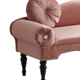 54"Width Modern Velvet Upholstered Loveseat Sofa Accent Bedside Entryway Bench Small Sofa 2 Seater W111770947