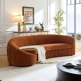 92.13 Inch Modern Design Curved Shaped Sofa Couch for Living Room,Upholstered Fabric 4-Seat Sofa No W2582P231486