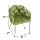Set of 2 Luxury Handmade Accent Chair with Gold Legs, Modern Velvet Armchair for Living Room and N765P178333G