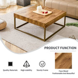 ZNTS Modern rectangular coffee table, dining table. MDF desktop with metal legs. Suitable for restaurants W1151119521