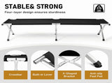 Single Folding Camping Cot for Adults, 74 x 28 x 18 in, Aluminum Frame, Oxford Fabric, Carry Bag, 21461642