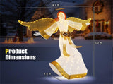 5.2 ft Christmas Pre-Lit Angel with Halo, Christmas Decorations 05994455