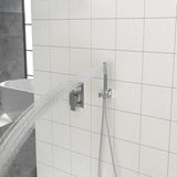 Dual Shower Head - 10 Inch Wall Mounted Square Shower System with Rough-in Valve,Chrome W124381739
