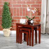 ZNTS 3-Piece Nesting Table Set, Cherry B04660617