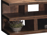 64 inch TV Stand Console for TVs up to 70 inches, No Assembly Required, Whiskey Finish B108P160187