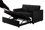 55.1-inch 3-in-1 convertible sofa bed, modern velvet double sofa Futon sofa bed with adjustable W2564P171333