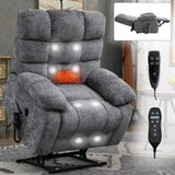 ZNTS Lift Recliner Chair Heat Massage Dual Motor Infinite Position Up to 350 LBS Large Electric Power W1803P244622