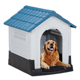 33 inch Large Plastic Dog House, Indoor Outdoor Doghouse Pet House with Air Vents and Elevated 55267204