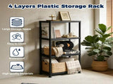 Plastic Shelves, 4-Shelf rack, Multi-Purpose Shelf, Plastic Shelves for 17145756