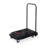 ZNTS Capacity Black Plastic Steel Body Foldable Platform Trolley Push Hand Cart Black-1pc W2181P229025