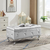 ZNTS Storage Bench, Flip Top Entryway Bench Seat with Safety Hinge, Storage Chest with Padded Seat, Bed W135959017