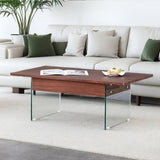 Multifunctional Lift Top Coffee Table -Dark Wood Color Grain Sticker, Essential for Modern W2920P226074