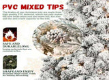 Artificial 6ft Flocked Christmas Tree with 888 PVC Branch Tips, Pine cone*35pcs, 350L warm white 73361399