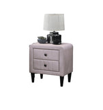 ZNTS Light Pink Color Velvet Gorgeous 1pc Nightstand Bedside Table 2x Drawers Bedroom Furniture Sleek B011P190169