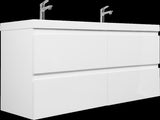 72" Floating Bathroom Vanity with Sink, Modern Wall-Mounted Bathroom Storage Vanity Cabinet with 2 W1573P152690