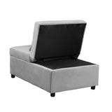 Folding Ottoman Sofa Bed Gray W2297P216470