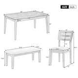 Classic and Traditional Style 6 - Piece Dining Set, Includes Dining Table, 4 Upholstered Chairs & 96380946