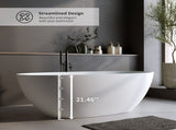 66.9Solid Surface Matte Tub, Solid Surface Soaking Tub, Stone Resin Freestanding Bathtub, Thick 37120229