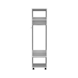 Cluster 63" Tall Wardrove with Mirror, Three Shelves, Casters and Hanging Rod, Armoire, Bedroom B200P240236