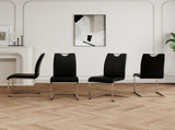 Modern Dining Chairs with Faux Leather Padded Seat Dining Living Room Chairs Upholstered Chair with W210127285