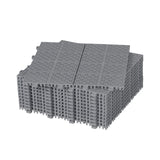 12 x 12 Inch Gray Interlocking Deck Tiles Plastic Waterproof Outdoor All Weather Anti-slip Bathroom 55281923