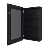 Parks Medicine Cabinet With Included Mirror, Black B128P237175