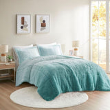 Twin/Twin XL Ombre Shaggy Long Fur Comforter Mini Set B03595984
