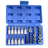 34 Piece Set of Plum Blossom Star Shaped Screwdriver Head Socket - Chrome Vanadium Steel Sleeve 66735982