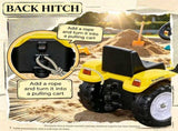 Yellow Kids Pedal-Powered Ride-On Excavator Go Kart with Working Front Loader Digger Outdoor Play 31428303
