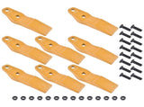 8 Pack Bucket Uni-Teeth with Hardware 1324720 Fit for Caterpillar Skid Steers 247 257 12289159