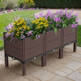 47.2x15.7x19.6in Raised Garden Beds Outdoor, Polypropylene Planter Boxes Outdoor for Vegetables, W3101P314485
