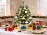 2 Pack 24" Rotating Pre-Lit Mini Christmas Tree with 8 Music Tracks, 35 Warm White LEDs, PVC 06111500