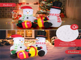 5 Feet Snowman Christmas Inflatables with Gift Boxes 45860916