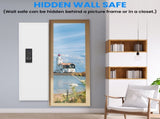 53" Fingerprint Touch Panel In-Wall Safe,Hidden Wall Gun Safe for Rifles with Adjustable 83302591