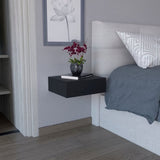 Milano Floating Nightstand , End Table, Side Table Wall-Mounted with Drawer -Black -Bedroom B070137825