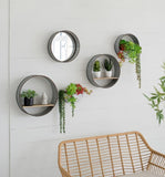 Farmhouse Round Metal Wall Planter, 5 Piece W2078P156359