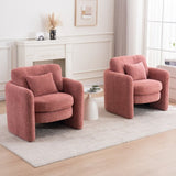 Round Corner Modern Dining Chair - Stylish Single Seat for Modern Spaces Red W3206P298325