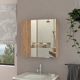 Kenya Medicine Cabinet, Mirror, Double Door, Four Interior Shelves B128P148728