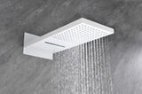 Wall mounted waterfall shower system with hand shower, sliding bar W928P294327