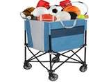 Rolling Ball Storage Cart with Wheels, Collapsible Garage Sports Equipment Organizer for Volleyball 89824011