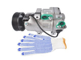 A/C Compressor with Clutch Fits for Hyundai Genesis 3.8 Sedan 4-Door 2009-2014 V6 3.8L 6-Groove 11979902