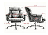High Back Reclining Office Chair with Footrest, High Resilience Foam Seat, Rolling Wheels Desk Chair 83806938