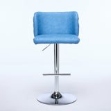 A&A Furniture,Swivel Barstools Adjusatble Seat Height With Chrome Base, Modern PU Upholstered Bar W1143P193494