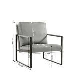 ZNTS Lounge, living room, office or the reception area PVC leather accent arm chair with Extra thick W135958342