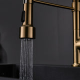 Commercial LED Kitchen Faucet with Pull Down Sprayer, Single Handle Single Lever Kitchen Sink Faucet W1932P156148