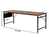 Rotten wood color SG016FD P2 particleboard iron pipe 160cm cut-off computer desk with non-woven 29767186