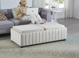 45 inch Wide Contemporary Square CubeStorage Ottoman Bench, Storage Bench with coffee tray,coffee W2082130361