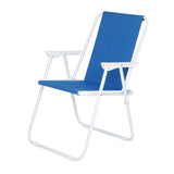 ZNTS Oxford Cloth Iron Outdoor Beach Chair Blue 44914156